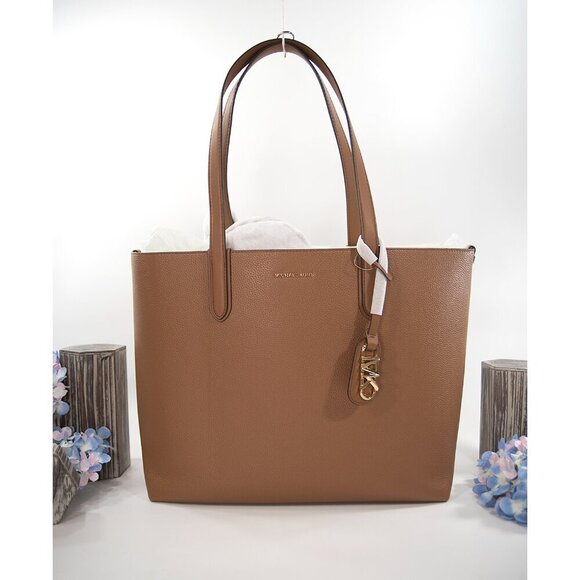 Michael Kors Handbags - Michael Kors Luggage Leather Eliza XL Extra Large Reversible Tote Bag NWT